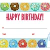 Mid-Century Mod Donut Birthday Certificates