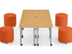 Modern Edge Mobile Lounge Seat & Desk Zone