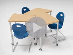 Modern Edge Mobile Mosaic Student Desk
