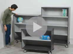 Modern Edge Mobile 3-Shelf All-Purpose Storage Unit