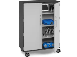Modern Edge Mobile 4-Shelf Locking Storage Cabinet