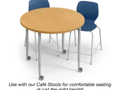 Modern Edge Mobile Standing-Height Round Tables