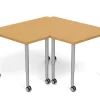 Modern Edge Mobile Trapezoid Student Desk