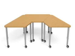 Modern Edge Mobile Trapezoid Student Desk