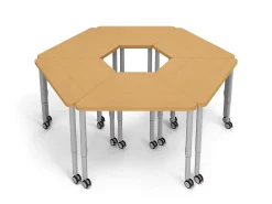 Modern Edge Mobile Trapezoid Student Desk