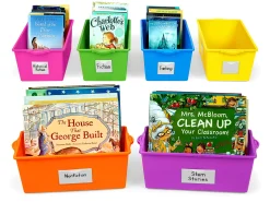 Neon Help-Yourself Book Bins