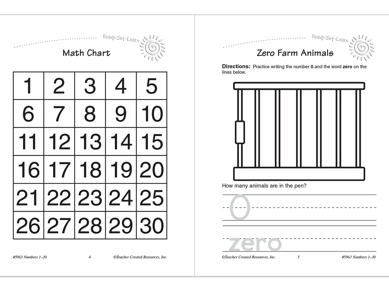 Numbers 1-30 Workbook