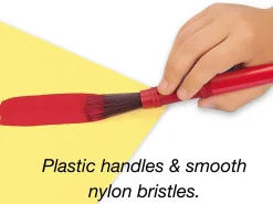 Nylon-Bristle Paintbrushes - Set of 10
