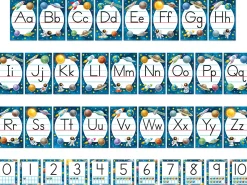 Outer Space Crew Alphabet Bulletin Board Set