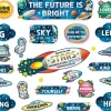 Outer Space Crew The Future Is Bright Bulletin Board Set