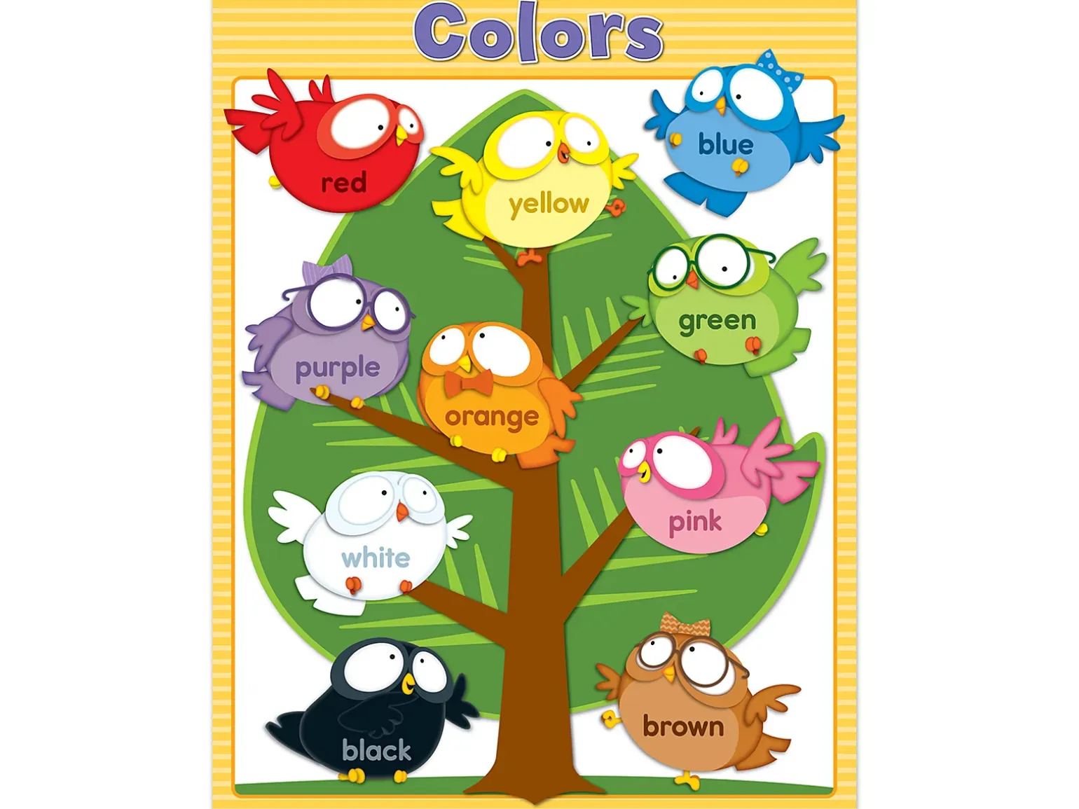 Owl Pals Color Learning Poster