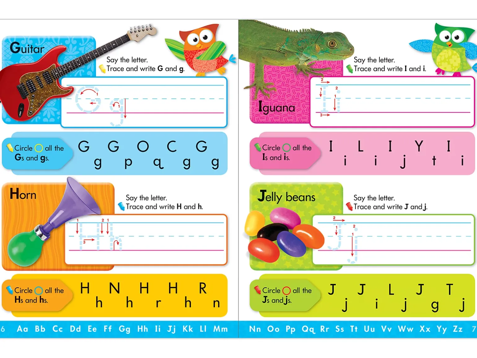 Owl-Stars!® Alphabet Write & Wipe Workbook