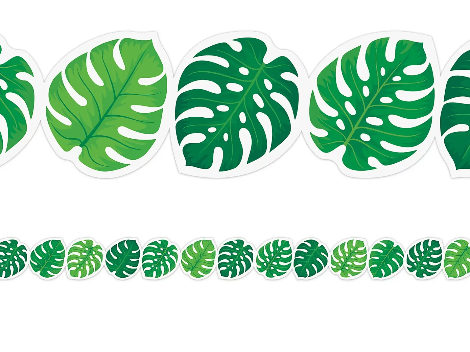 Palm Paradise Tropical Leaf Border