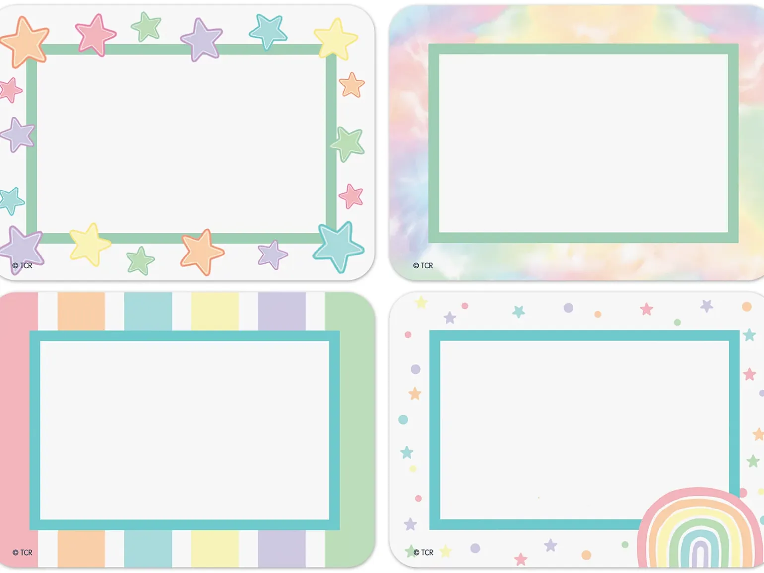 Pastel Pop Name Tags - Variety Pack