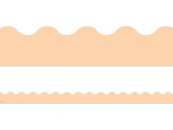 Pastel Pop Peach Scalloped Border
