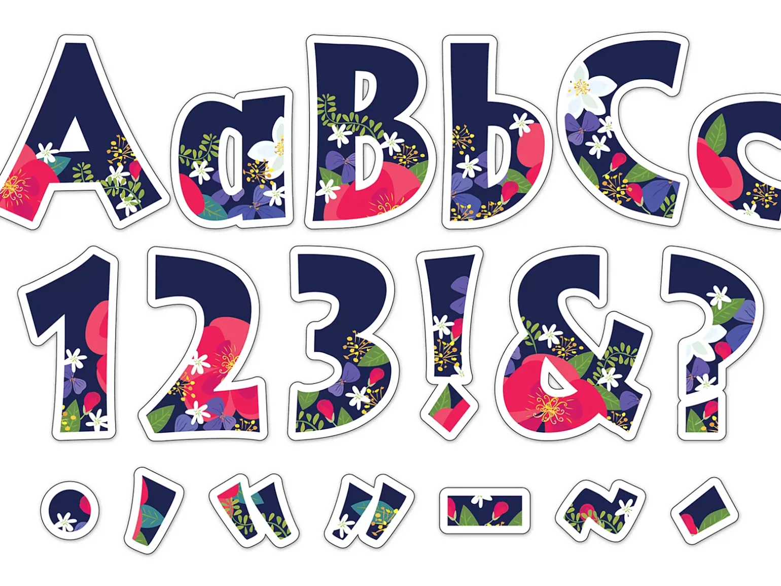 Petals & Prickles Floral 4" Punch-Out Letters