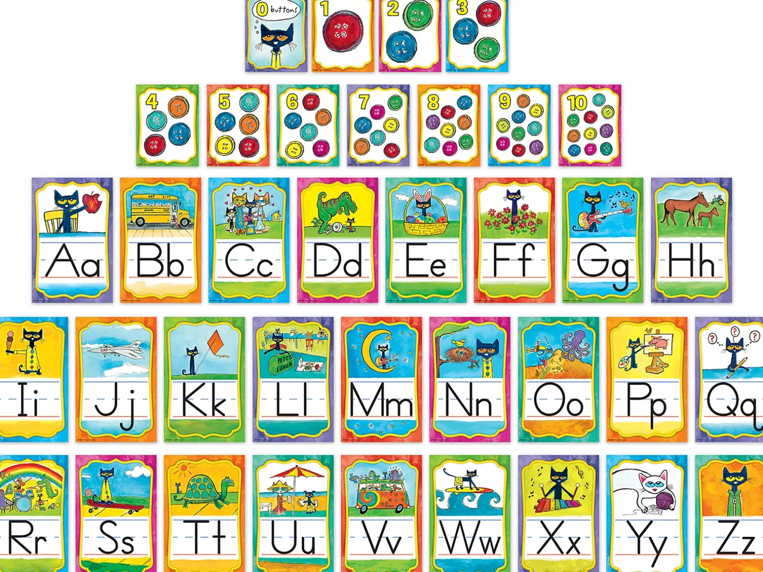 Pete the Cat® Alphabet Card Bulletin Board Set