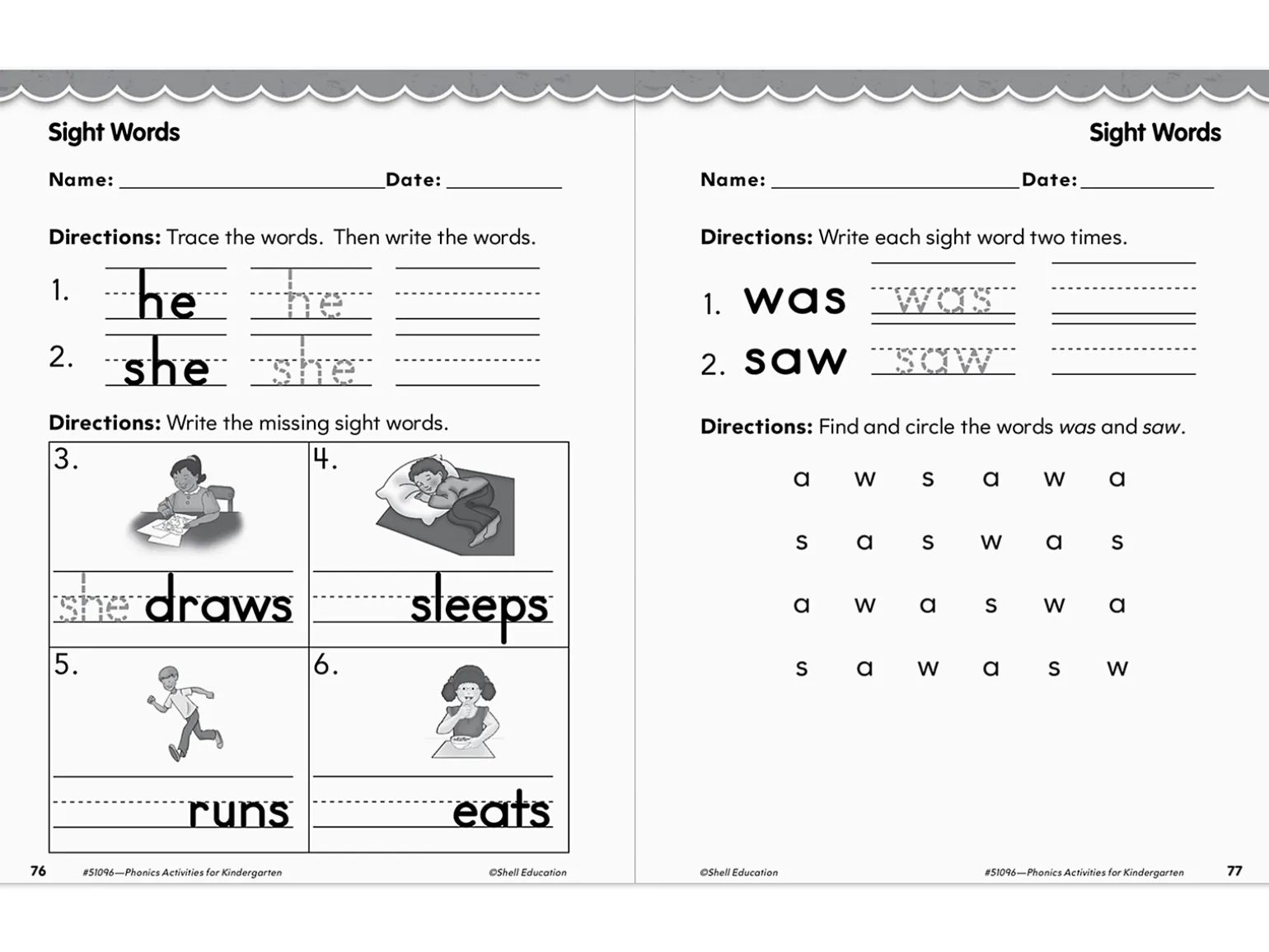 Phonics for Kindergarten Workbook