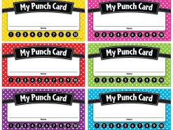 Polka Dot Incentive Punch Cards