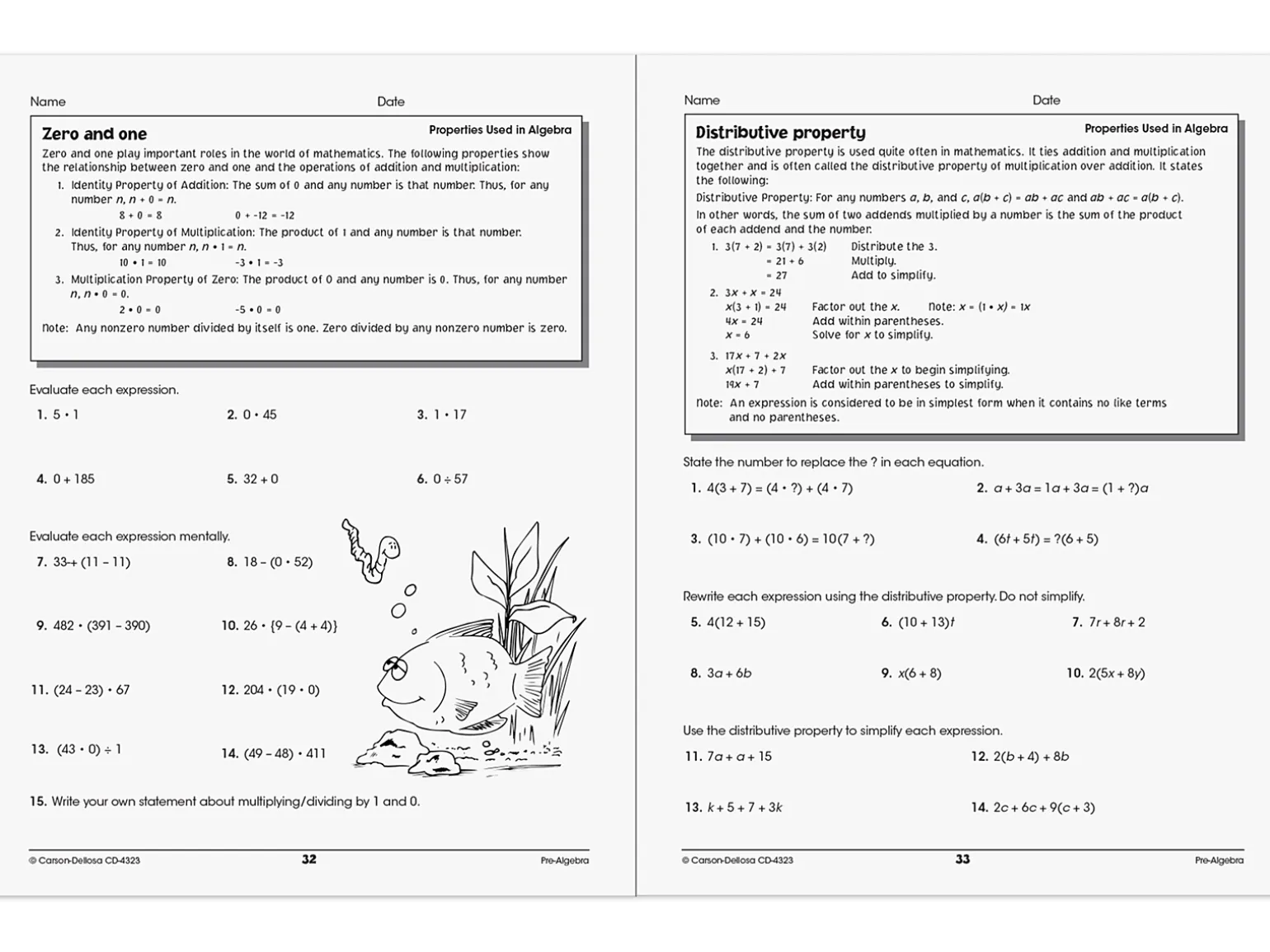 Pre-Algebra Skills for Success Workbook