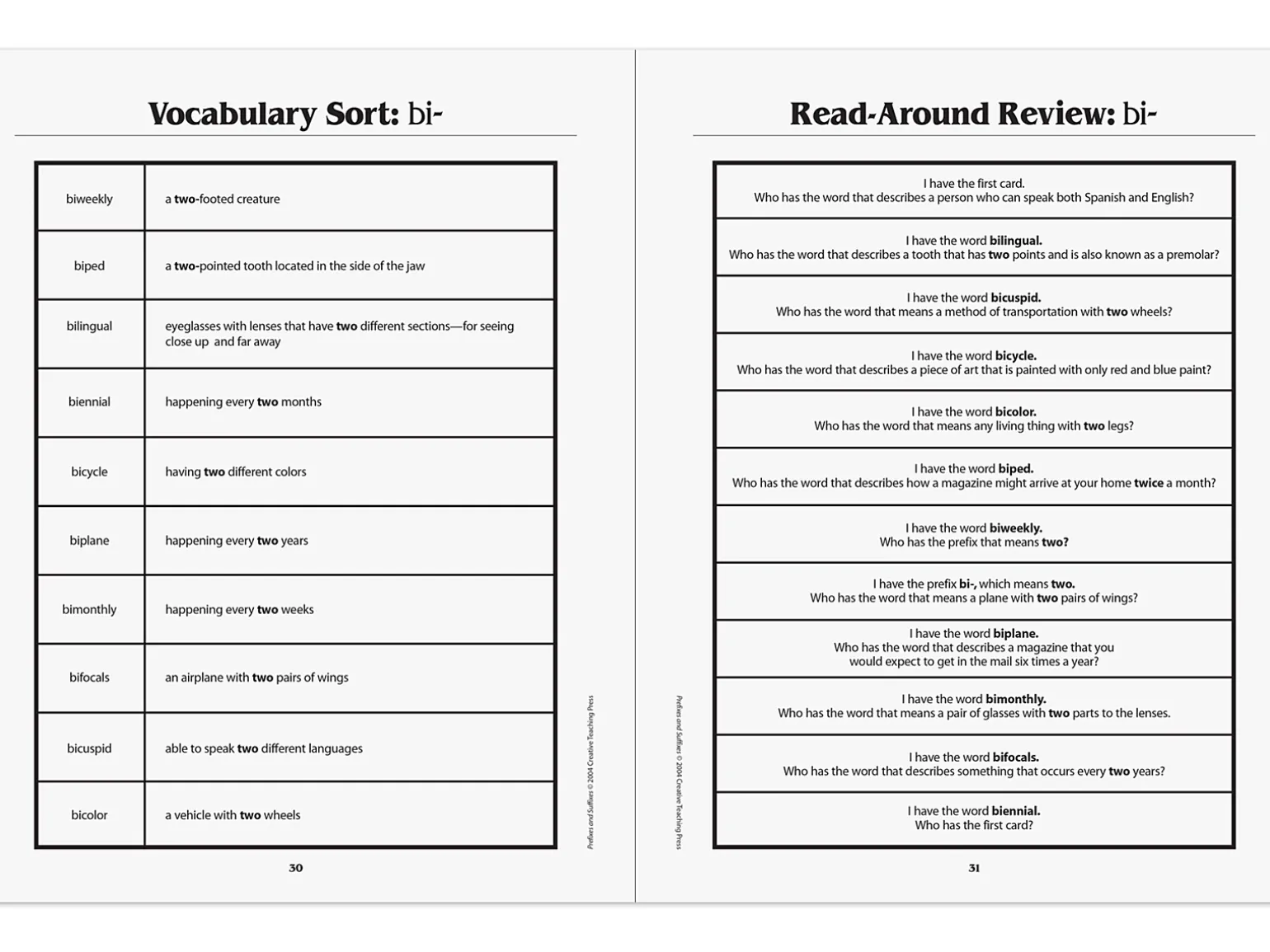 Prefixes & Suffixes Workbook