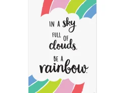 Rainbow Doodles Be a Rainbow Poster