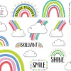 Rainbow Doodles Motivational Bulletin Board Set