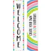 Rainbow Doodles Welcome Double-Sided Banner