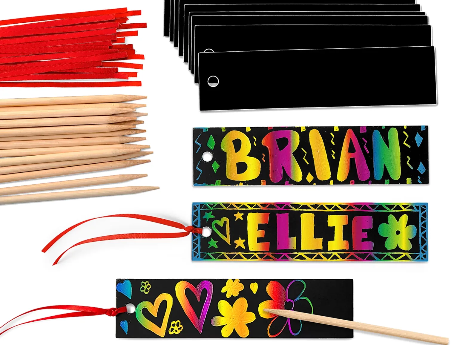 Rainbow Scratch Bookmarks