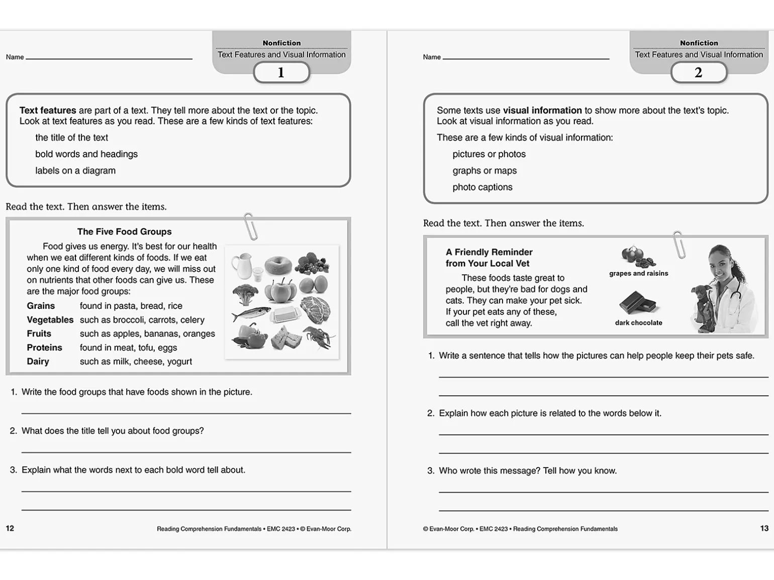 Reading Comprehension Fundamentals Workbook - Gr. 3