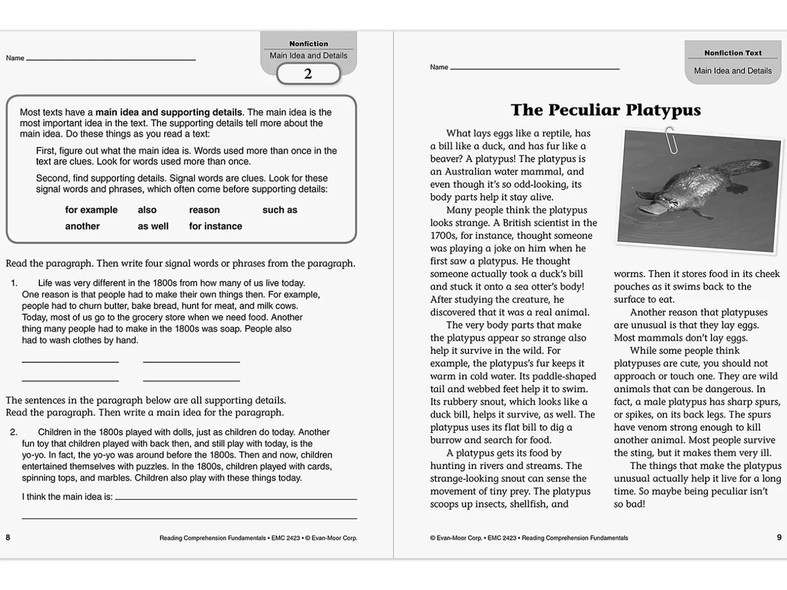 Reading Comprehension Fundamentals Workbook - Gr. 3