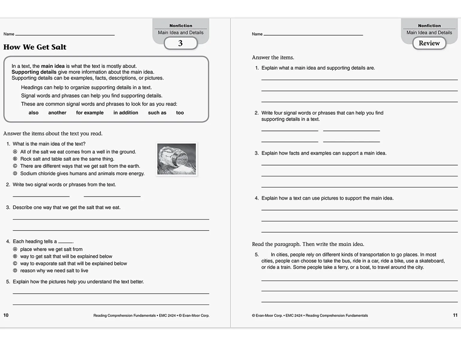 Reading Comprehension Fundamentals Workbook - Gr. 4