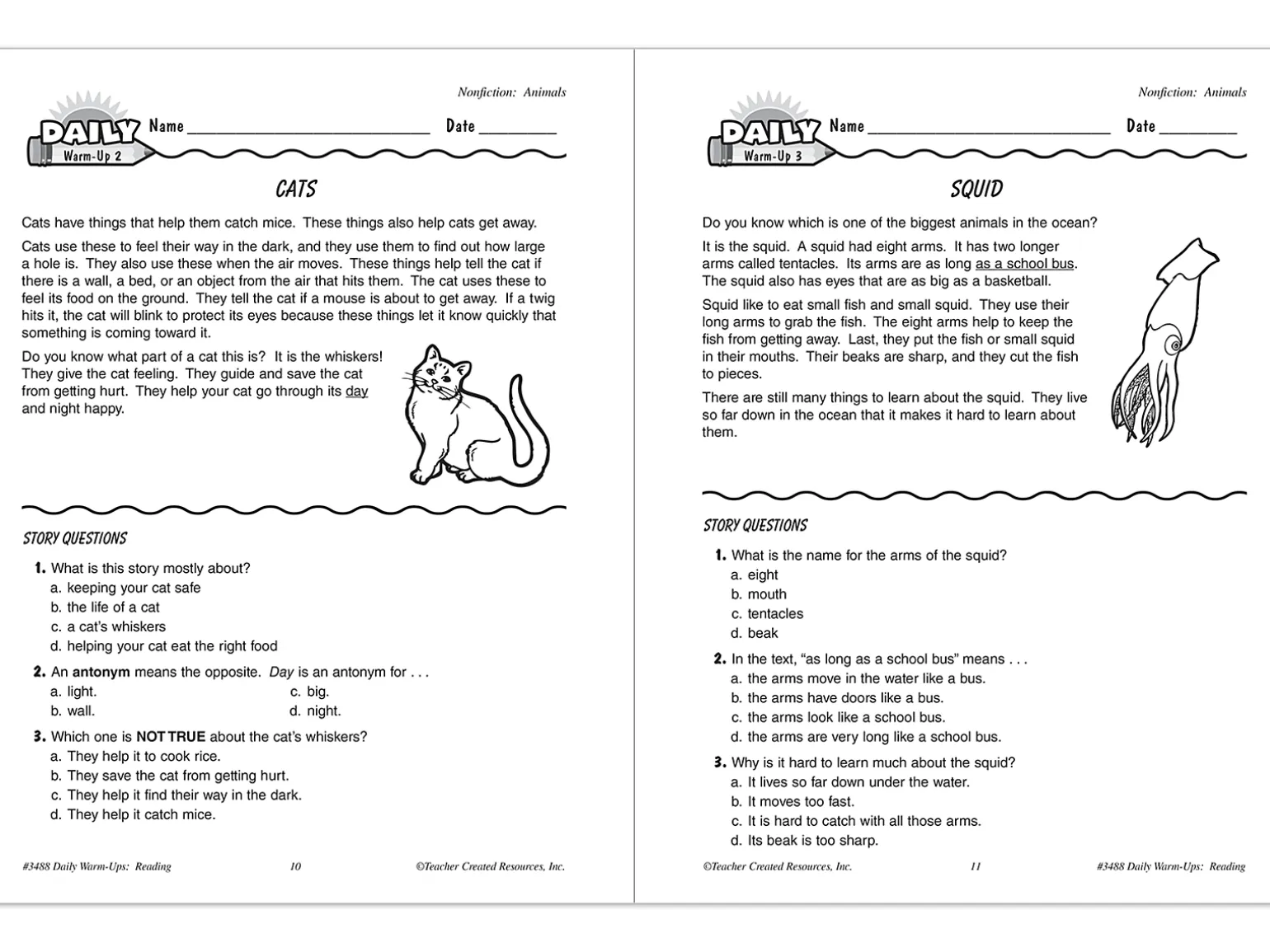 Reading Daily Warm-Ups Workbook - Gr. 2