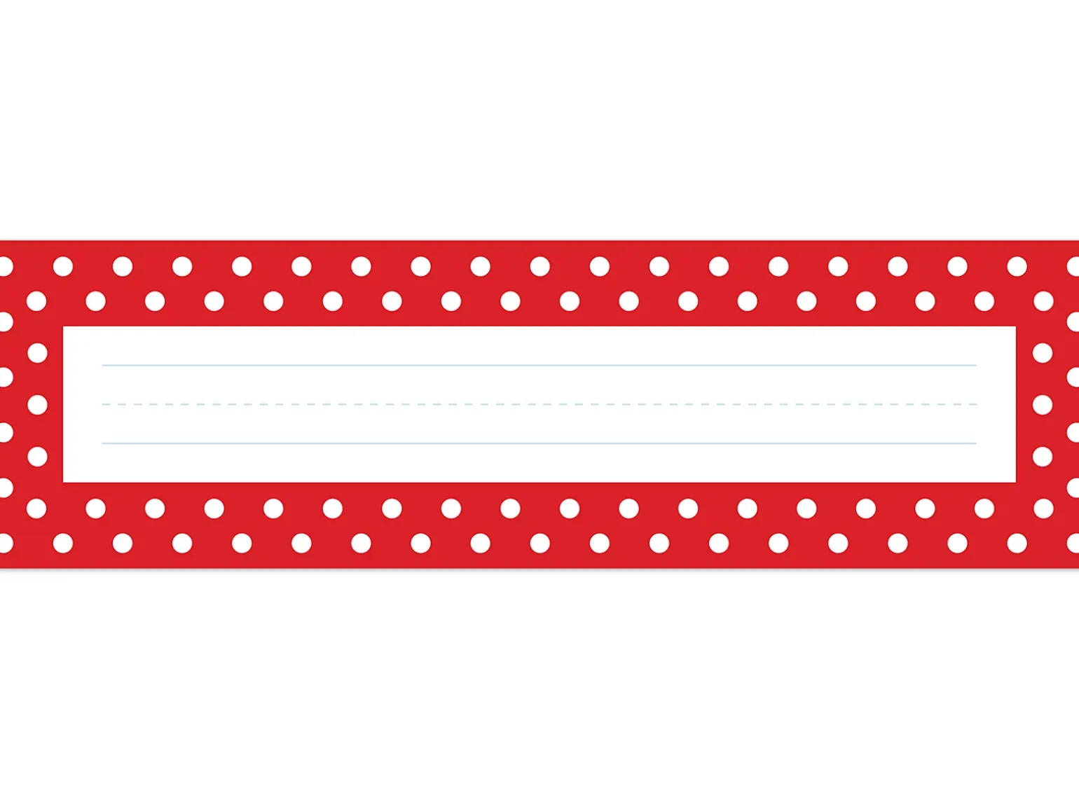 Red Polka Dot Double-Sided Nameplates