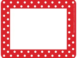 Red Polka Dot Name Tags