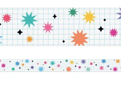 Retro Remix Bursts and Twinkles Border