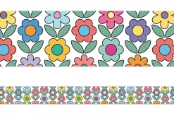 Retro Remix Flowers Border