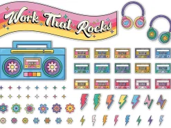 Retro Remix Work That Rocks Motivational Bulletin Board Set
