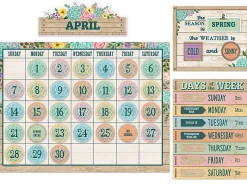 Rustic Bloom Calendar Bulletin Board Set
