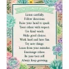 Rustic Bloom Classroom Rules Poster