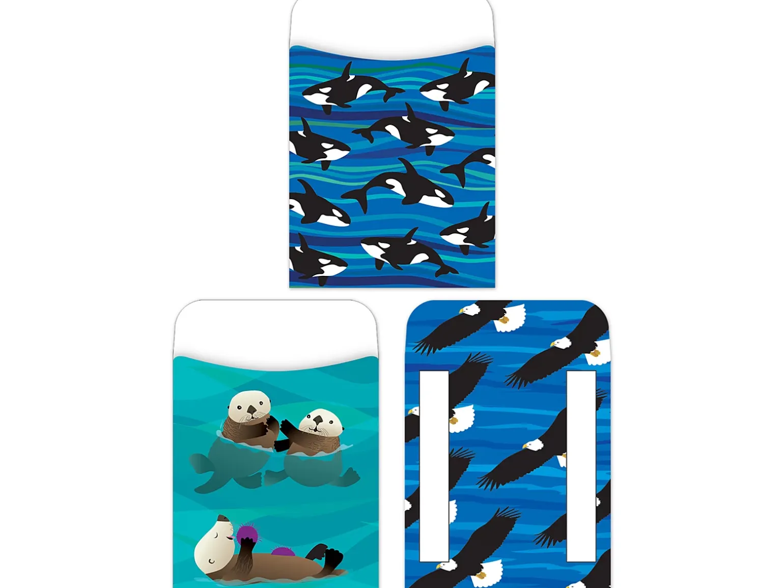 Sea & Sky Library Pockets - Variety Pack