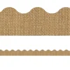 Shabby Chic Burlap Scalloped Border