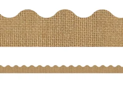 Shabby Chic Burlap Scalloped Border