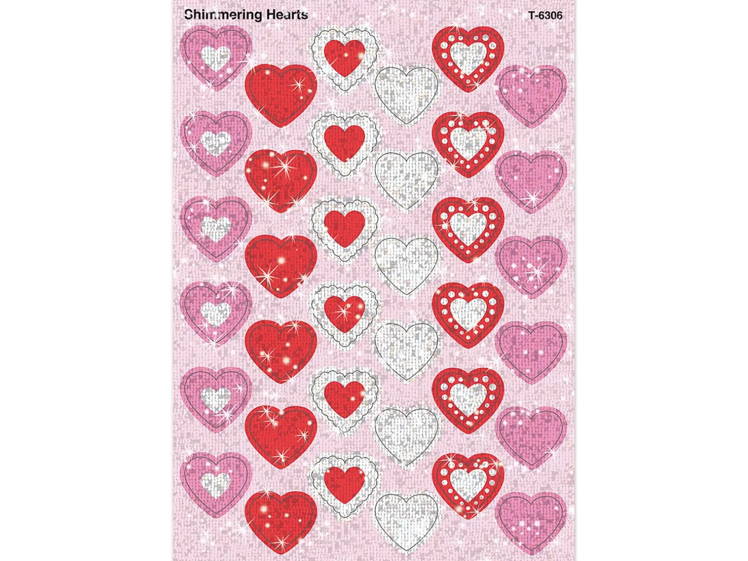 Shimmering Heart Sparkle Stickers