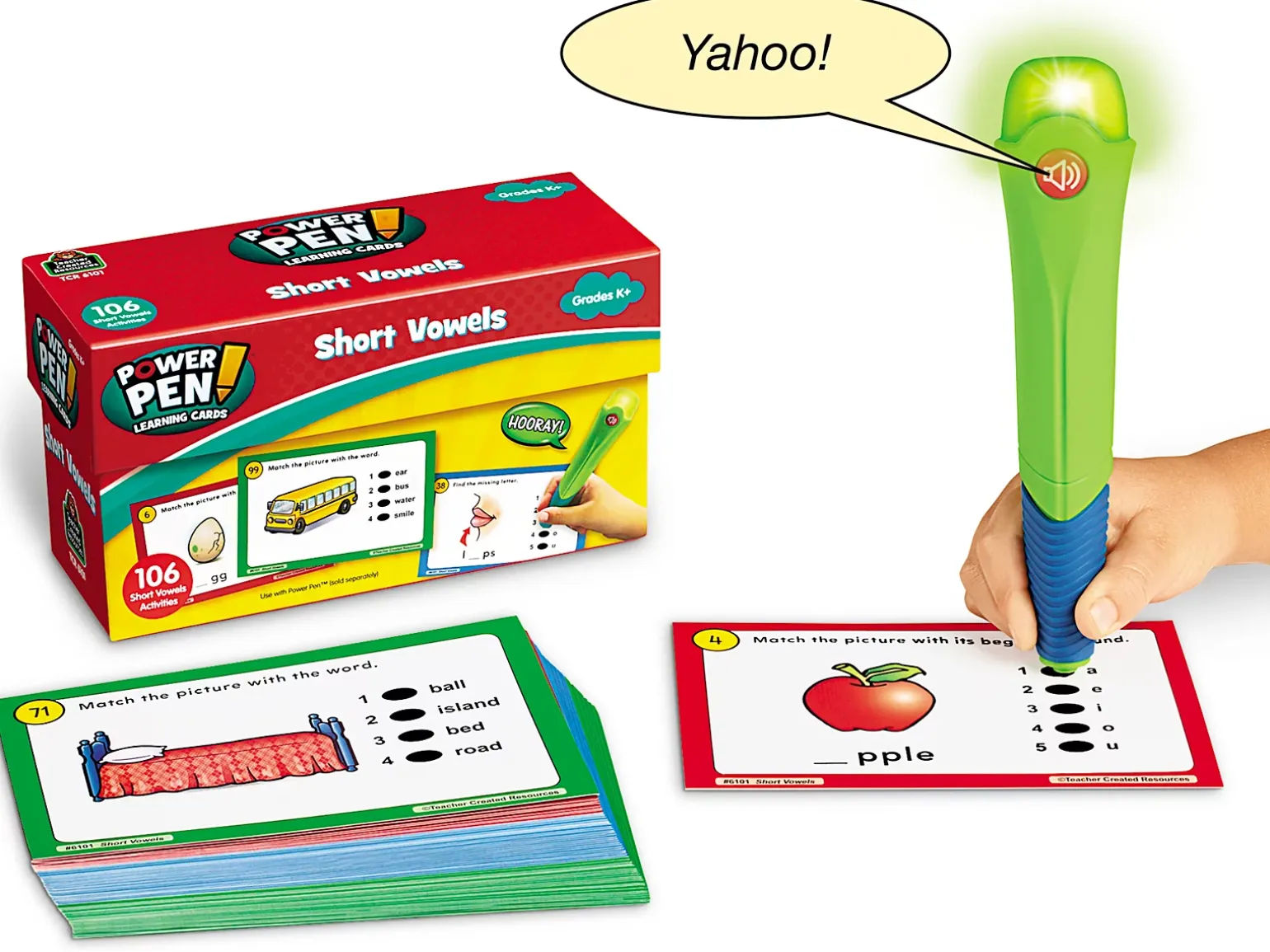 Short Vowels Power Pen!® Quiz Cards