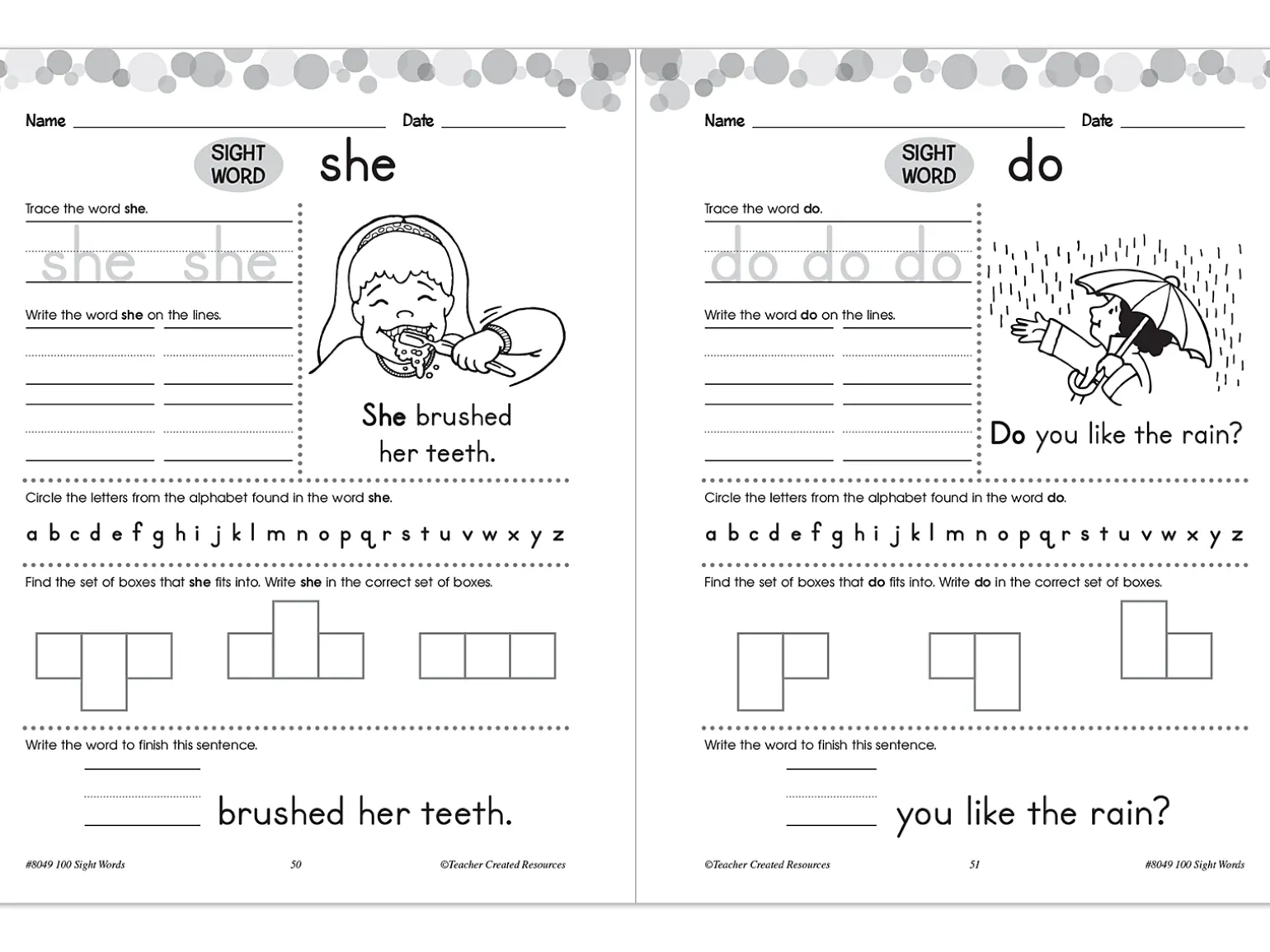 100 Sight-Words Workbook - K-Gr. 1