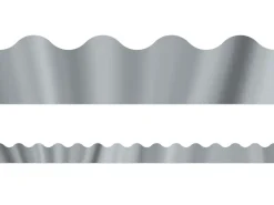 Silver Metallic Scalloped Border