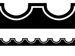 Simply Stylish Tropical Black Awning Border