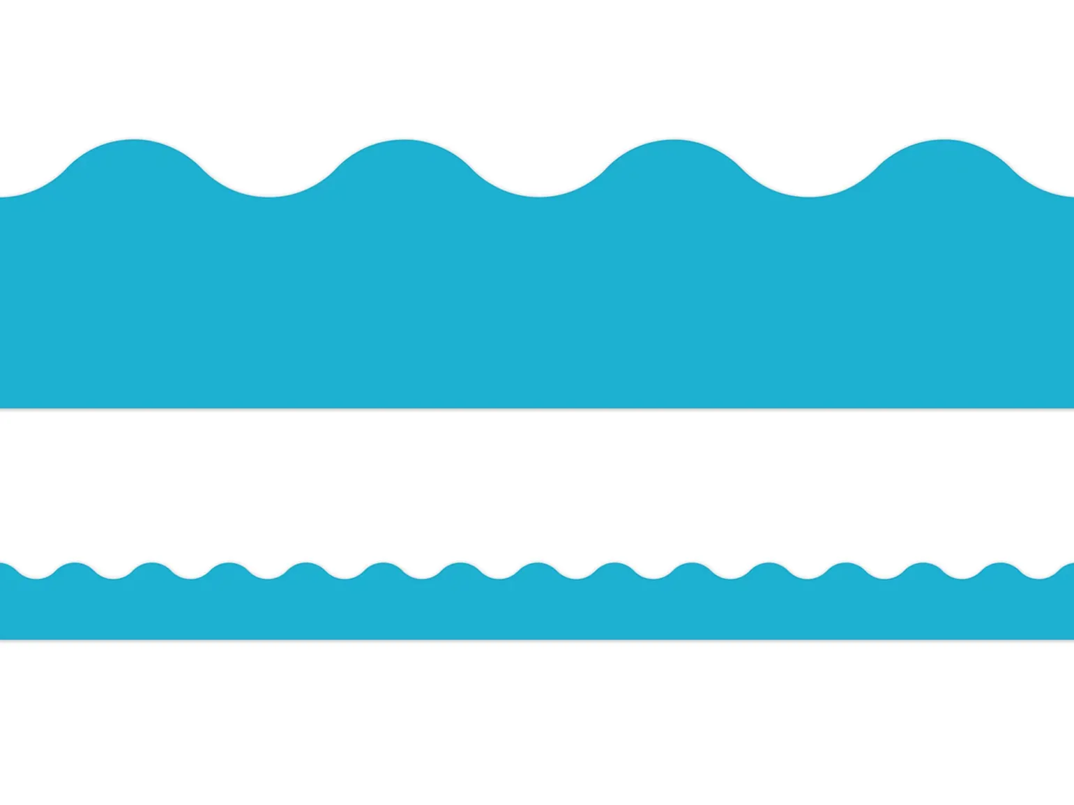 Sky Blue Scalloped Border