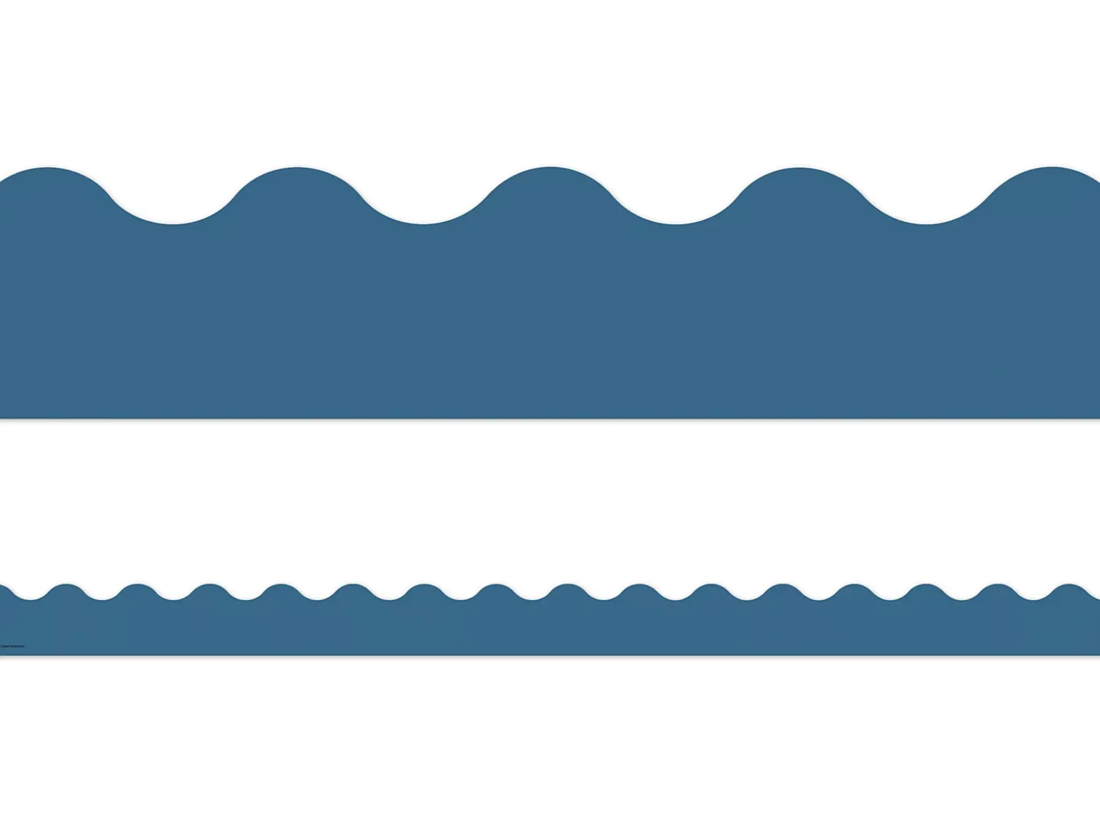 Slate Blue Scalloped Border